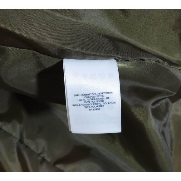 LANDS END Olive Green Quilted Mid Weight Vest Size L 14/16 Classic Preppy - Picture 7 of 7